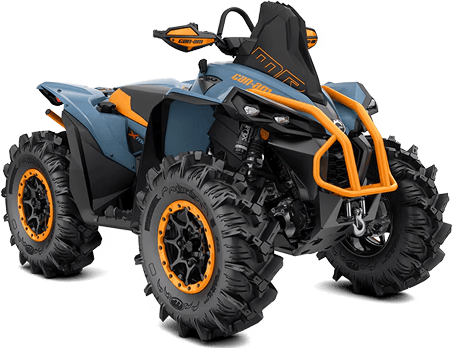 Can-Am RENEGADE X MR 1000R 2025, цвет Scandi Blue/Orange Crush